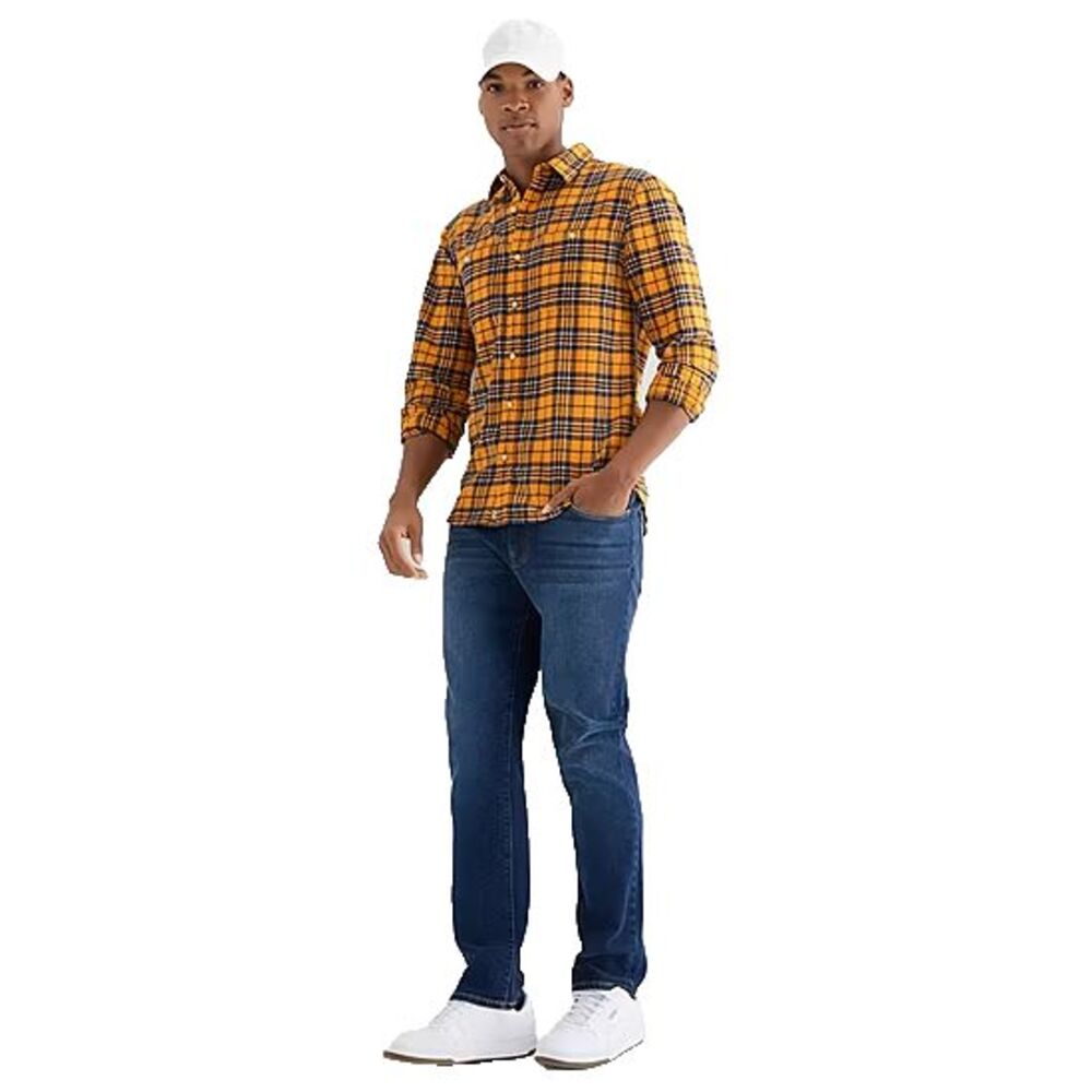 Mutual Weave Men's XL Classic Fit L/S Heavy Flannel Button Shirt Plaid Cotton
